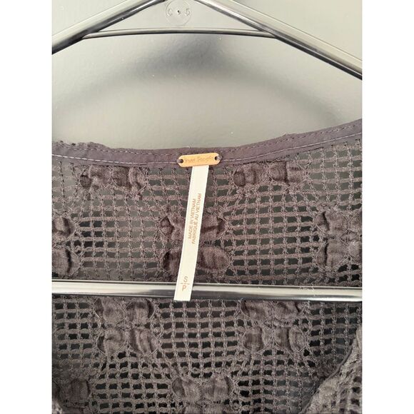 NWT Free People Julie Knit Top in Black Size Small - Picture 6 of 10